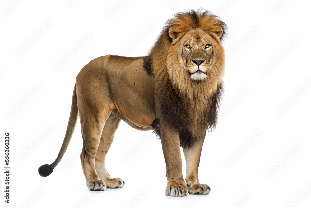 Fototapeta premium lion with white background