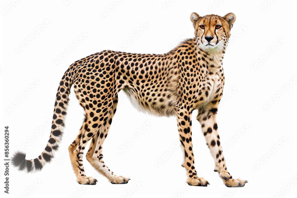 Obraz premium cheetah with white background