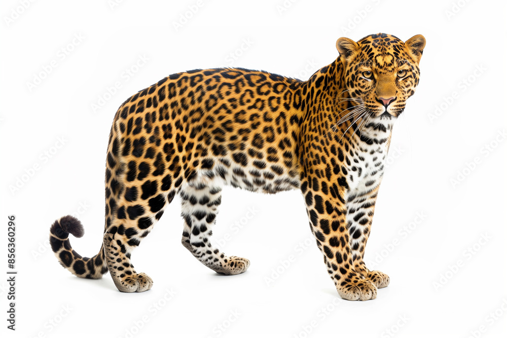Obraz premium leopard with white background