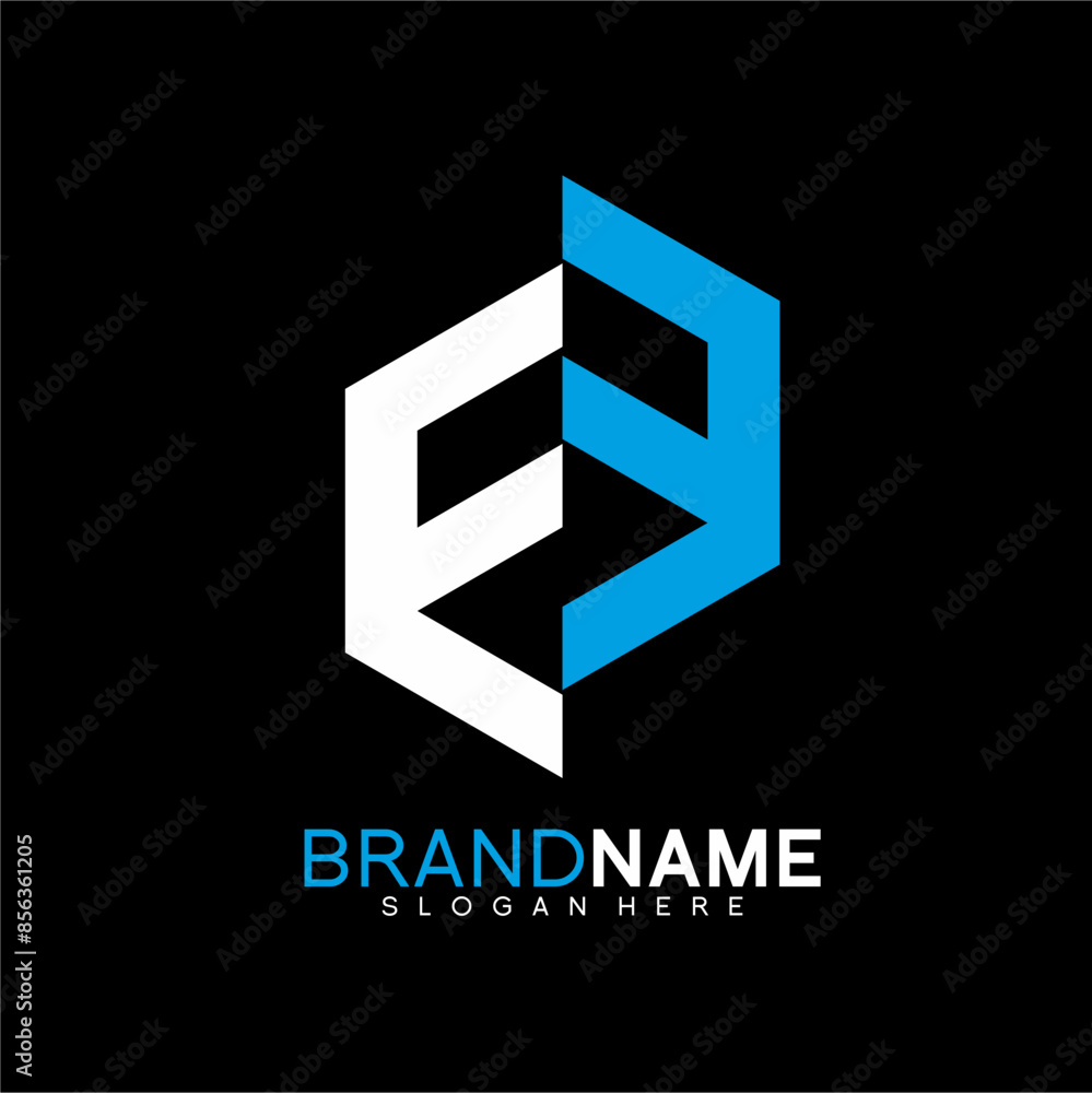 Geometric abstract EE letter logo design. Geometric abstract EE letter logo design.