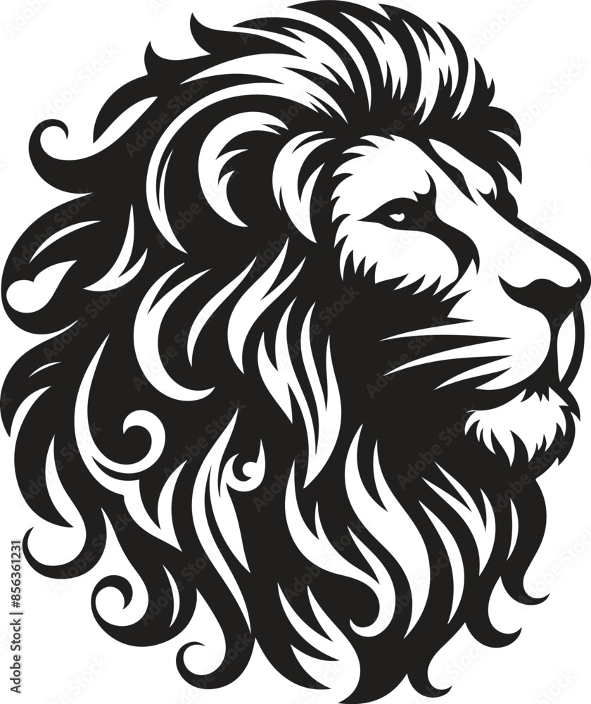 Fototapeta premium lion head vector