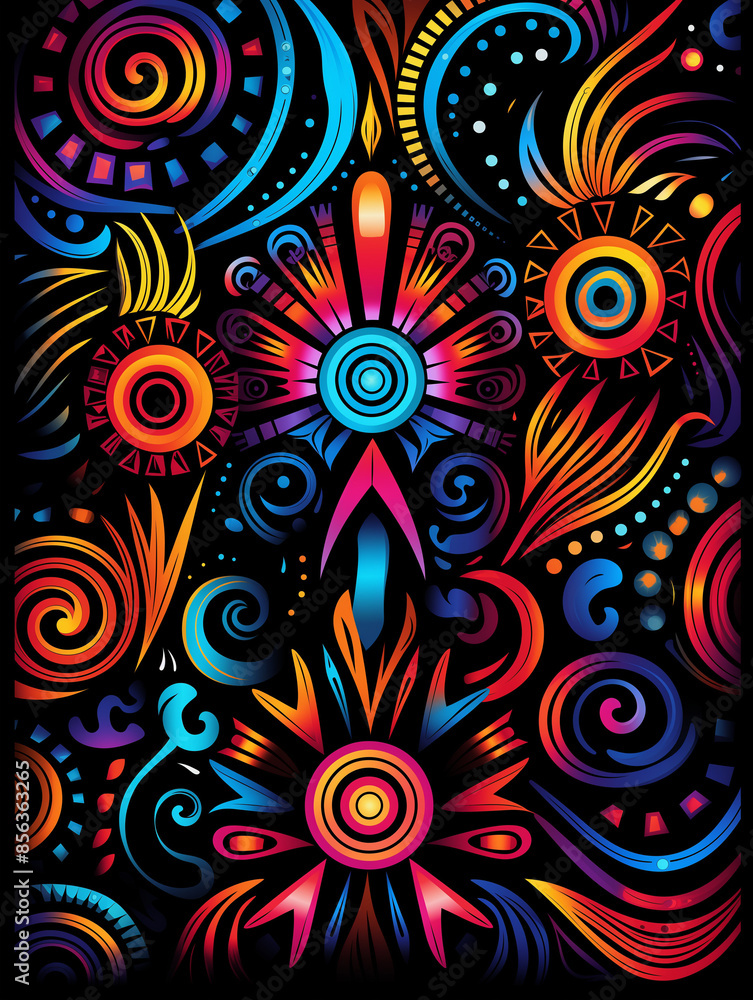Vibrant Fractal Art Design in Multicolor Vibrant Fractal Art Design in Multicolor