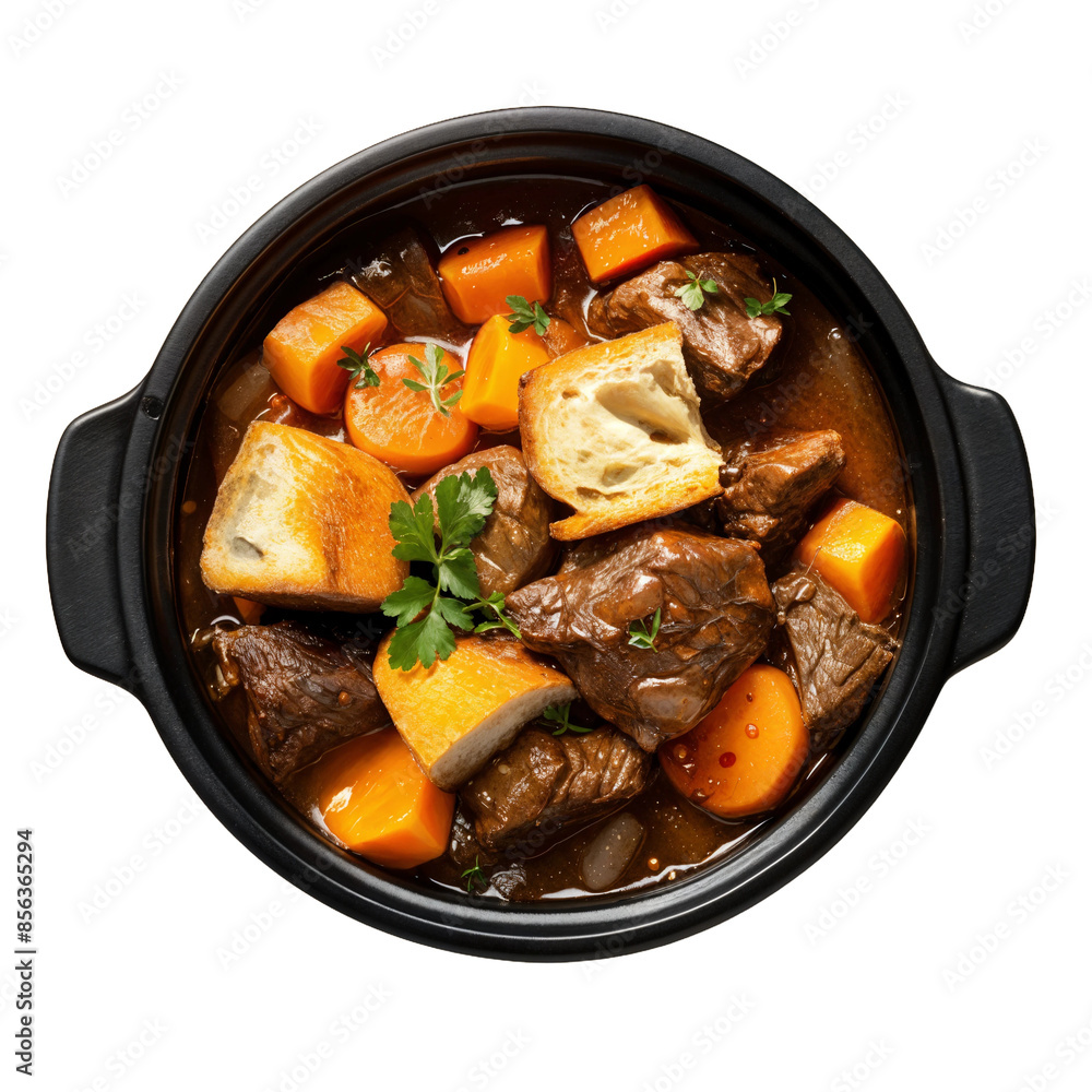 Stew with Meat, Vegetables, and Spices, PNG, isolated on transparent background. Stew with Meat, Vegetables, and Spices, PNG, isolated on transparent background.