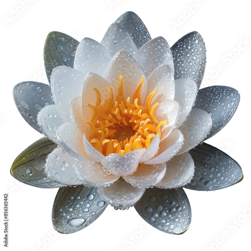 white lotus flower