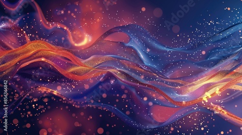 Elegant abstract background featuring a mix of colors glitter and flowing patterns