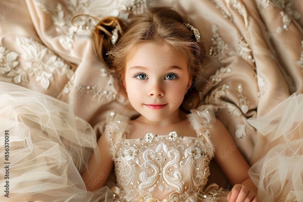 Art portrait of a pretty little girl wearing princess dress Art portrait of a pretty little girl wearing princess dress