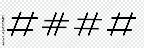 Hashtag icon set. Vector illustration. Social media hashtag symbol. Hashtag sing.