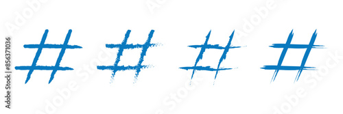 Hashtag icon set. Vector illustration. Social media hashtag symbol. Hashtag sing.
