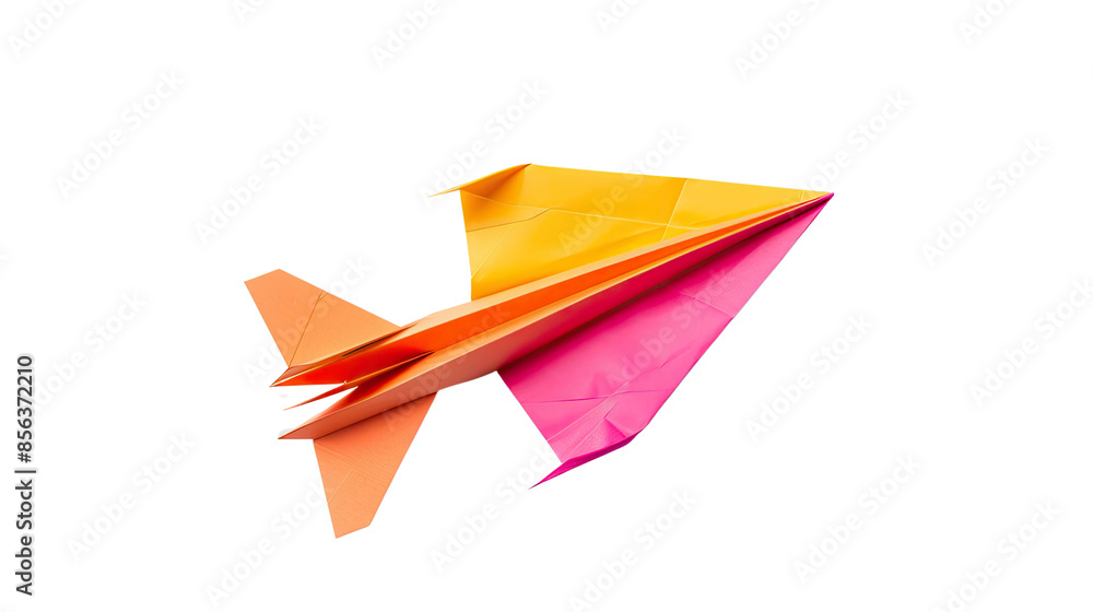 Paper airplane on a transparent background Paper airplane on a transparent background