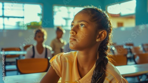 Wallpaper Mural Student girl in classroom in Aquidabã  Sergipe  Brazil. Torontodigital.ca