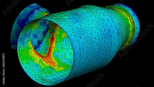 Mechanic simulation engineering - Stress and breakpoint analysis of duct under force and moment conditions