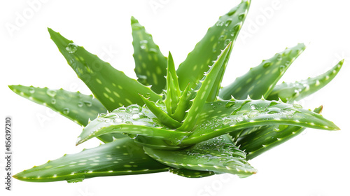 Aloe vera on isolated transparent background