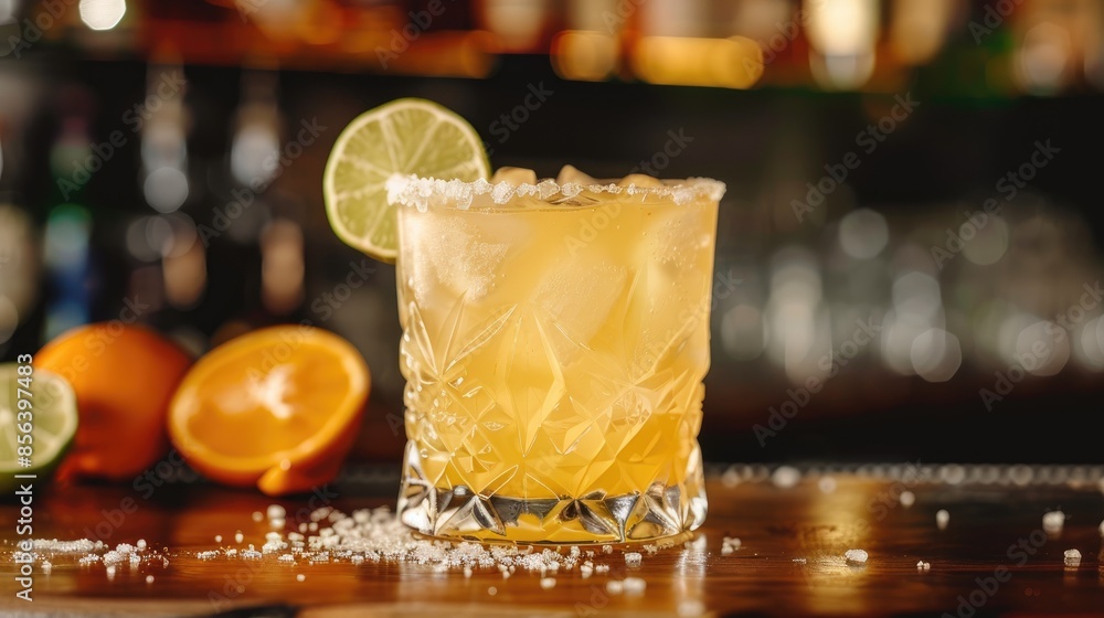 Traditional Mexican Margarita Cocktail Made with Tequila Lime Agave and Orange Juices Traditional Mexican Margarita Cocktail Made with Tequila Lime Agave and Orange Juices