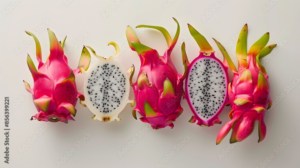 dragon fruit isolated on white background. dragon fruit isolated on white background.