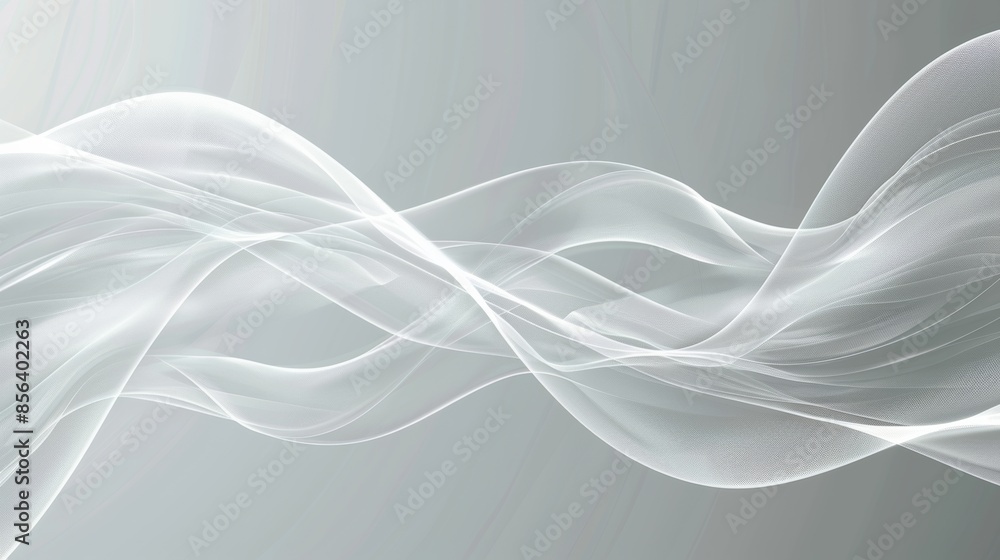 White abstract dynamic line wavy glowing on grey background White abstract dynamic line wavy glowing on grey background
