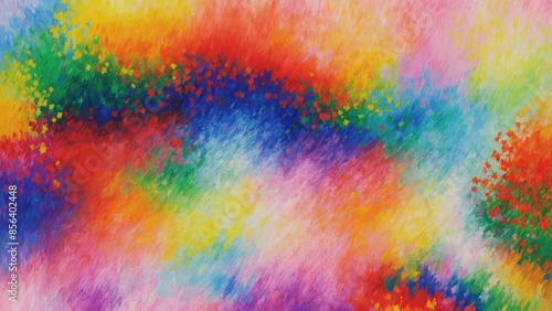 Fun art supplies with vibrant colors on pastel background