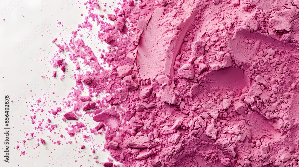 Fototapeta premium Pink Dragonfruit Powder Isolated on a White Background. 