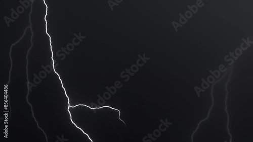 Sky lighting overly video effect Black background screen overlay 4k video effect at night sky light thunder storm light, overly  