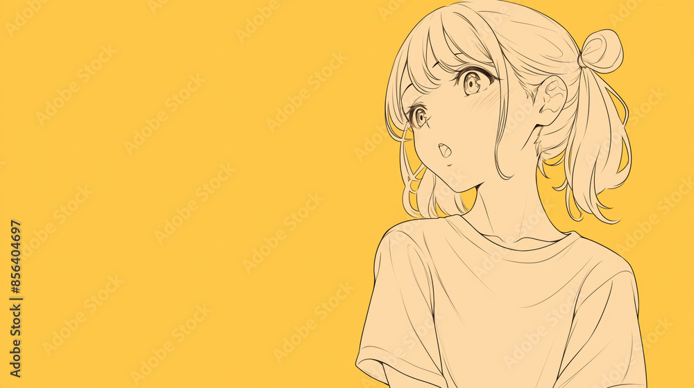 考え事をしている女の子 考え事をしている女の子