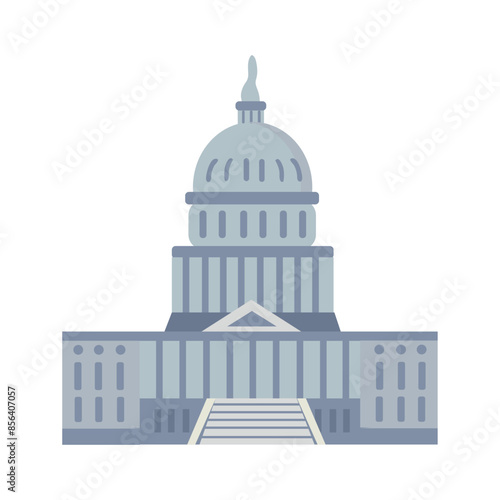 US congress building icon clipart avatar logtotype isolated vector illustration