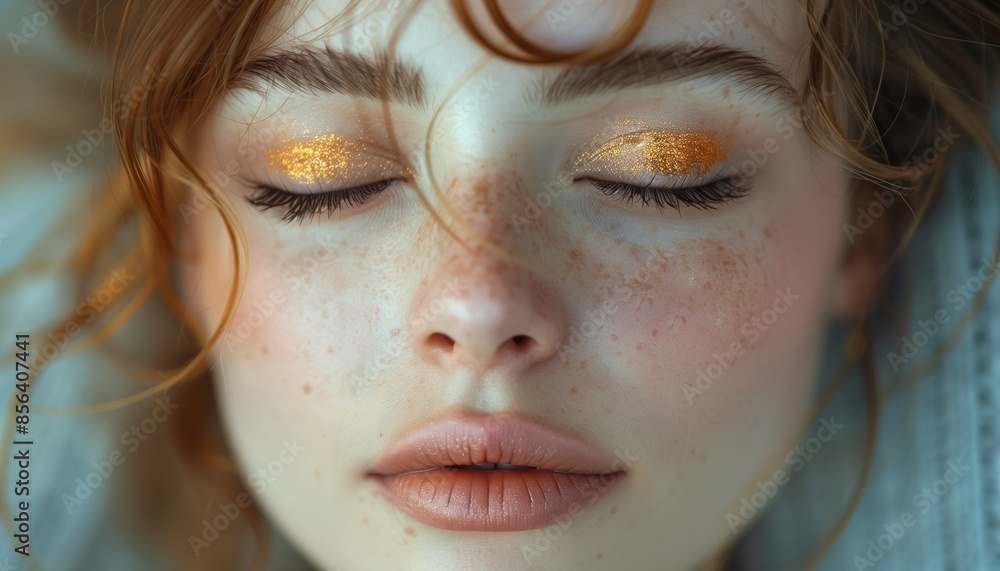 Fototapeta premium portrait of a woman with painted face