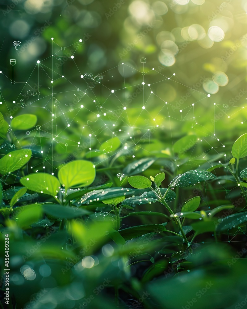 Agriculture concept. Young little plant and eco illustration. AI generated illustration Agriculture concept. Young little plant and eco illustration. AI generated illustration