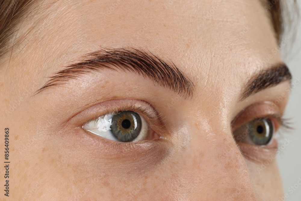 Fototapeta premium Closeup view of woman with beautiful eyes