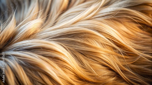 **Title:** Golden Waves..**Caption:** A Close-Up Of Long, Wavy Golden Hair.