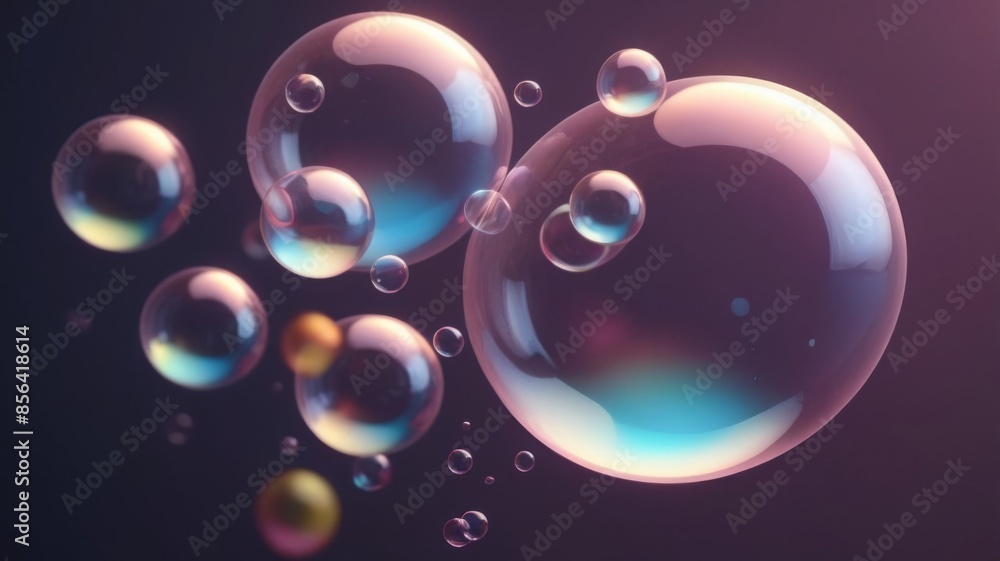 Soap bubbles abstract light illumination Soap bubbles abstract light illumination
