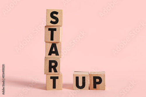 Cubes with word STARTUP on ...