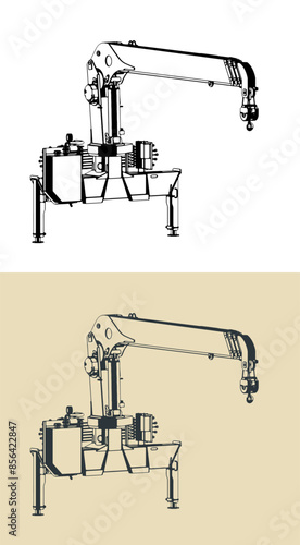 Mobile truck mounted crane