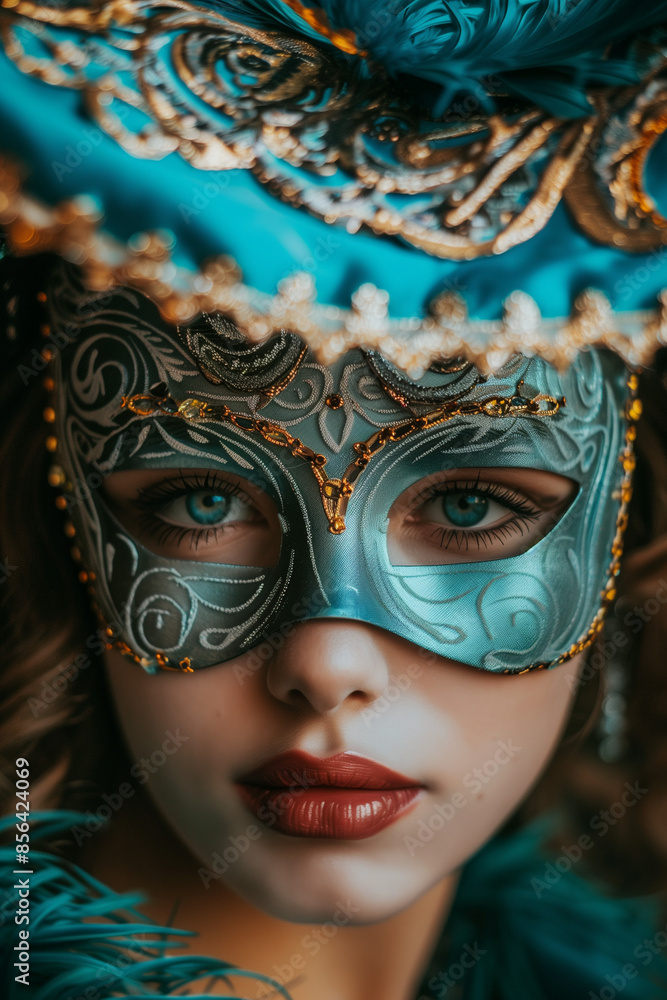 Fototapeta premium portrait of a woman in mask