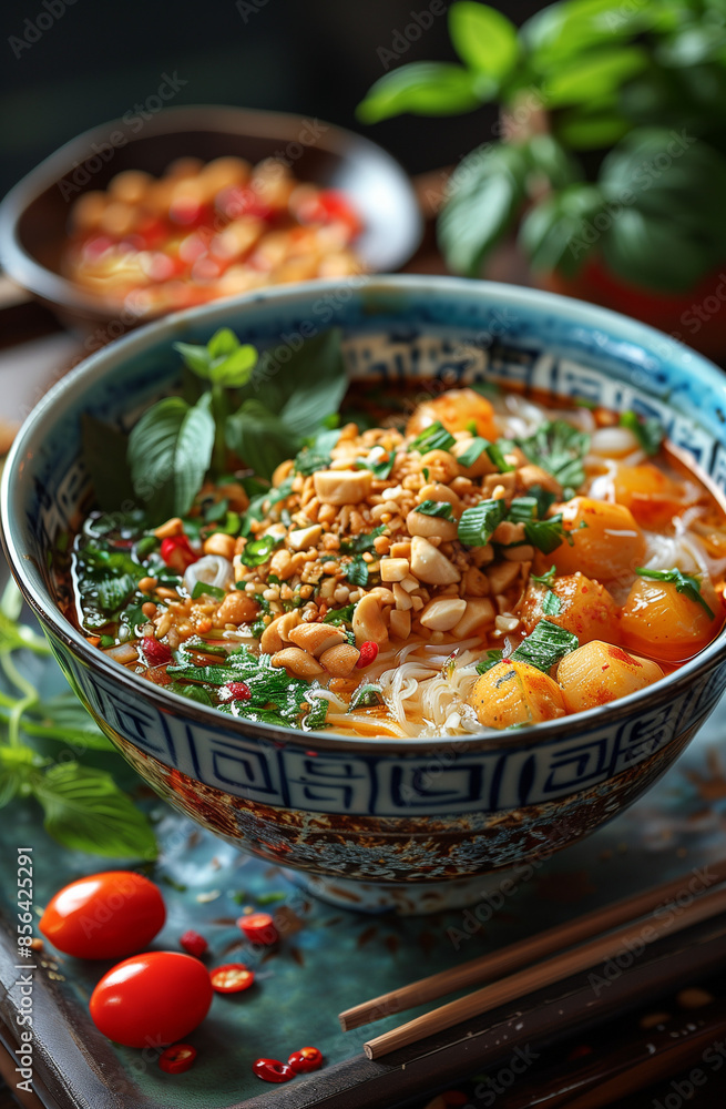 Hearty Vegan Ramen: Lentils, Potatoes, and Chickpeas in a Flavorful Broth Hearty Vegan Ramen: Lentils, Potatoes, and Chickpeas in a Flavorful Broth