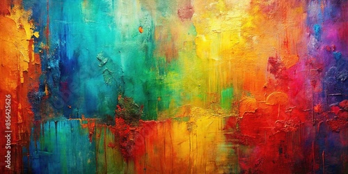 Abstract textured art painting with vibrant colors , vibrant, colors, abstract, painting, texture, rough, multicolored