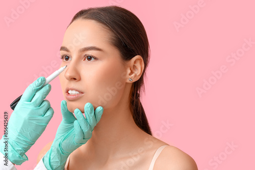Doctor in protective gloves...