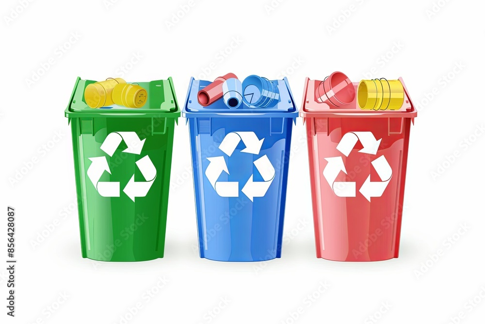 Conceptual Recycle Flat Illustration created with Generative AI Conceptual Recycle Flat Illustration created with Generative AI