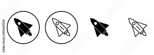 Rocket icon set. Startup icon vector.