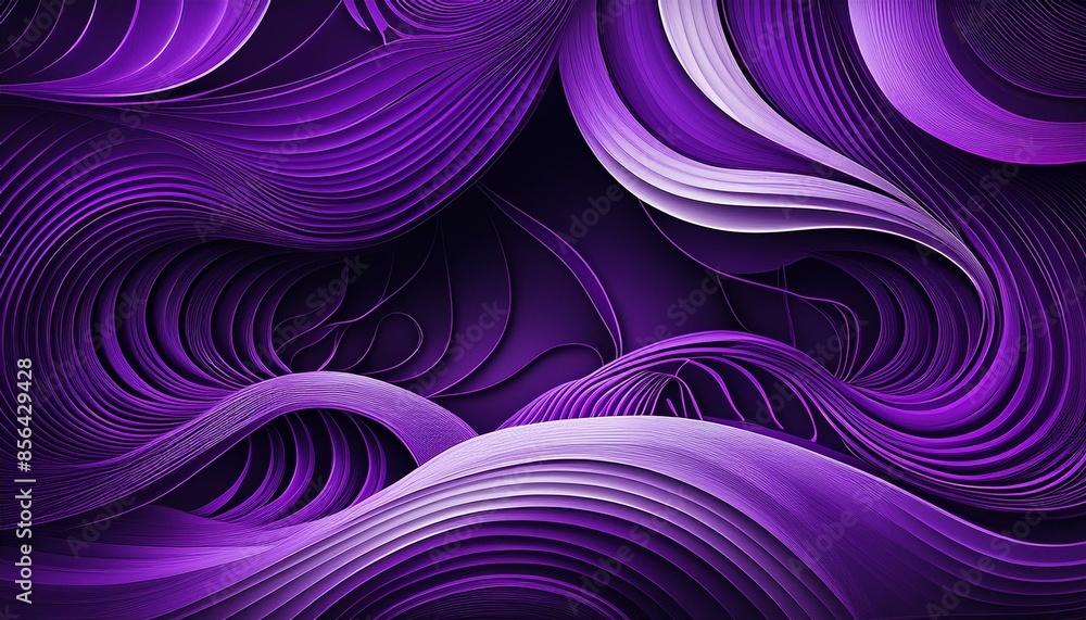 a purple abstract background with wavy lines and curves in the center of the image, with a black background and a purple background with a white border a purple abstract background with wavy lines and curves in the center of the image, with a black background and a purple background with a white border