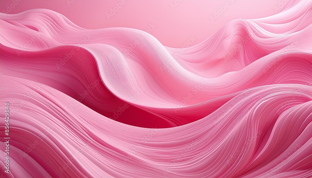 Obraz premium an abstract pink background with a smooth wave of light pink. generative ai