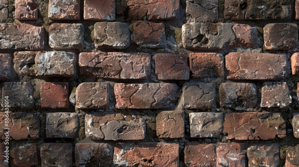 Slightly damaged brick wall surface with subtle crumbling and gaps. Grunge texture concept Slightly damaged brick wall surface with subtle crumbling and gaps. Grunge texture concept