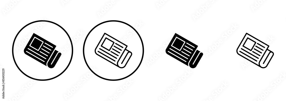 Newspaper icon set. news paper vector sign Newspaper icon set. news paper vector sign