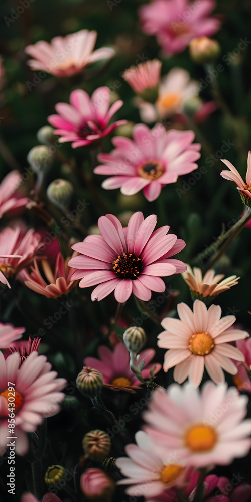 Fototapeta premium Flores brilhantes no campo