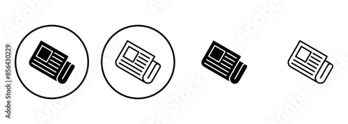 Newspaper icon set. news paper vector sign