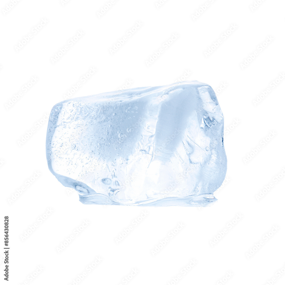 Piece of clear ice isolated on white Piece of clear ice isolated on white