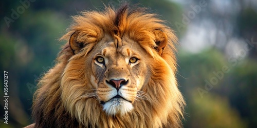Close up photo of a majestic lion showing the beauty of animals, lion, wildlife, beautiful, nature, safari, mammal, mane