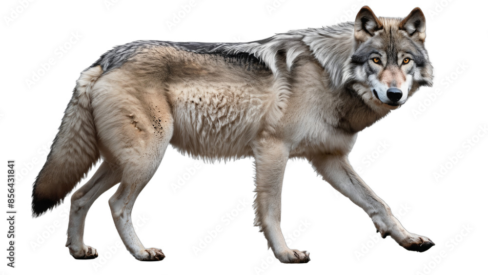 Obraz premium wolf isolated on white background , transparent png image