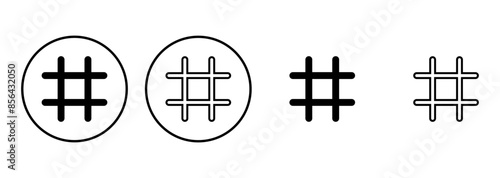 Hashtag icon set. hashtag symbol