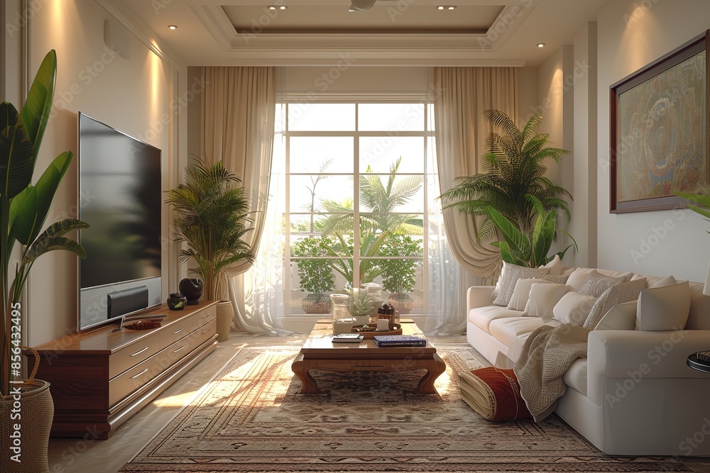 Model interior design of living room (3D Render). Model interior design of living room (3D Render).