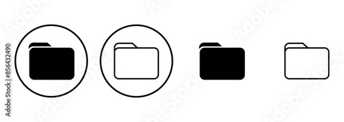 Folder icon set. folder vector icons