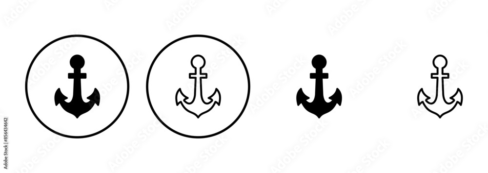 Anchor icon set. Anchor symbol logo. Anchor marine icon. Anchor icon set. Anchor symbol logo. Anchor marine icon.